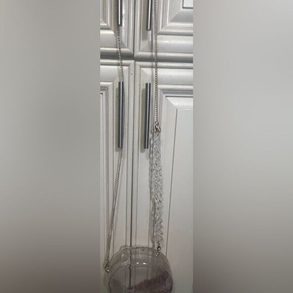 Clear iridescent Clutch HandBag-Confetti glitter - Picture 7 of 13